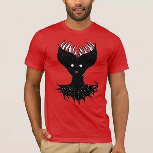 Demon crepy monster Halloween T-shirt (Voorkant)