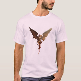 Demon en engelenvleugels romantische fantasie-illu t-shirt