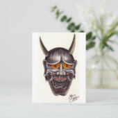 Demon Face Briefkaart (Staand voorkant)