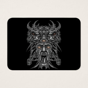 Demon Face esthetische masker ontwerp Visitekaartje