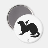 Demon Ferret Silhouette Magnet Magneet (Voorkant / Achterkant)