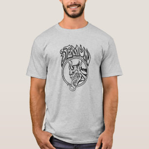 Demon – Infernal Line Art Illustration T-shirt