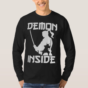 Demon Japanse krijger Samurai Katana Zwaard Japan T-shirt