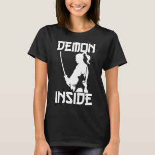 Demon Japanse krijger Samurai Katana Zwaard Japan T-shirt