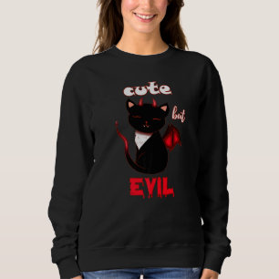 Demon Kat Halloween Schattig Maar Ongewoon Trui