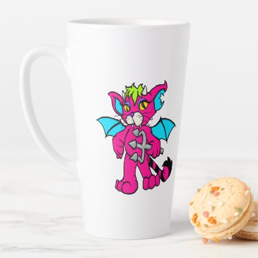 Demon Kitty Latte Mug (En situation)