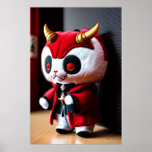 Demon lord plush speelgoed | AI Art. Poster (Voorkant)