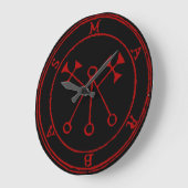 Demon Marbas Custom Round (Grande horloge murale) (Angle)