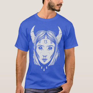 Demon meisje illustratie t-shirt