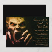 Demon Night Halloween Costume Fête Invitation (Devant / Derrière)