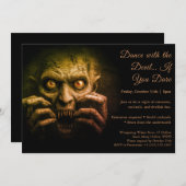 Demon Night Halloween Costume Fête Invitation (Devant / Derrière)