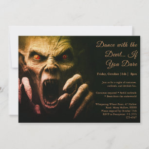 Demon Night Halloween Kostuum Feest Uitnodiging