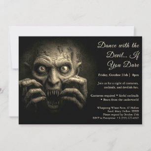 Demon Night Halloween Kostuum Party Uitnodiging