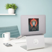Demon Queen Dark Goddess Fantasy Art Sticker (Laptop op bureau)