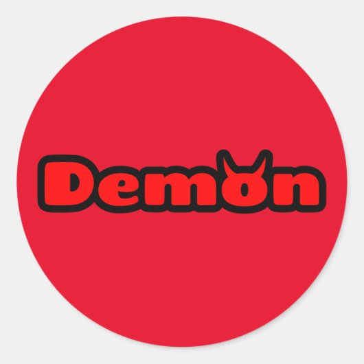 Demon Ronde Sticker (Voorkant)