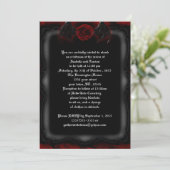 Demon Rose encadré Goth Wedding Invitations (Debout devant)