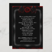 Demon Rose encadré Goth Wedding Invitations (Devant / Derrière)