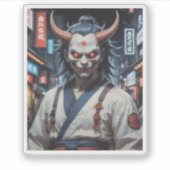 Demon Samurai Sticker (Voorkant)