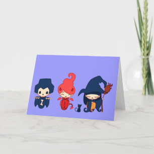 Demon Skeleton & Witch Feestdagen Kaart
