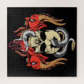 Demon Skull en Snakes Legpuzzel (Horizontaal)