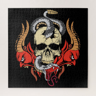 Demon Skull en Snakes Legpuzzel
