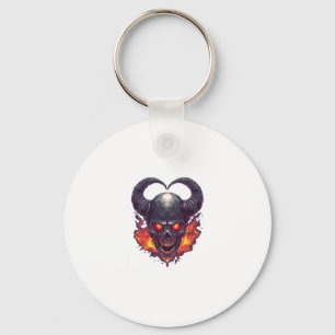 Demon Skull Firestorm Sleutelhanger