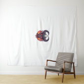 Demon Skull Firestorm Wandkleed (In Situ (horizontaal))