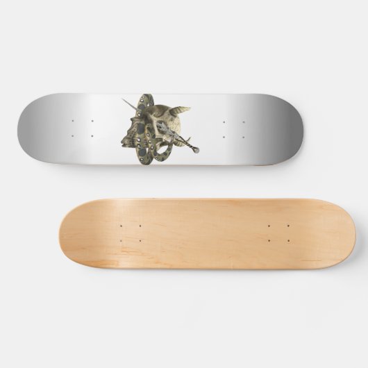 Demon Skull Python Snake Skateboard (Horz)