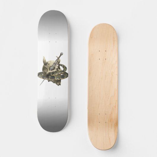 Demon Skull Python Snake Skateboard (Recto)