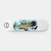Demon slayer Afro Tia schopte rode ogen Skateboard (Horizontaal)