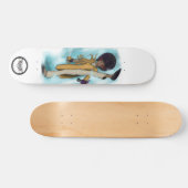 Demon slayer Afro Tia schopte rode ogen Skateboard (Horizontaal)
