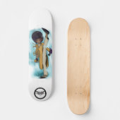 Demon slayer Afro Tia schopte rode ogen Skateboard (Voorkant)