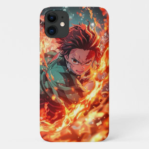 Demon Slayer anime Tanjiru vuurkracht iPhone 11 Hoesje