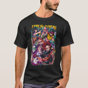 Demon Slayer Hashira & Demonen Strijd Kunst T-shirt