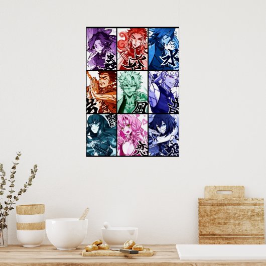 Demon Slayer Hashira Pillars Poster (Keuken)