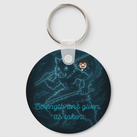 Demon Slayer Inosuke geïnspireerd Sleutelhanger (Voorkant)