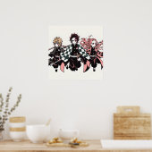 Demon Slayer Tanjiro, Nezuko, Zenitsu Poster (Keuken)