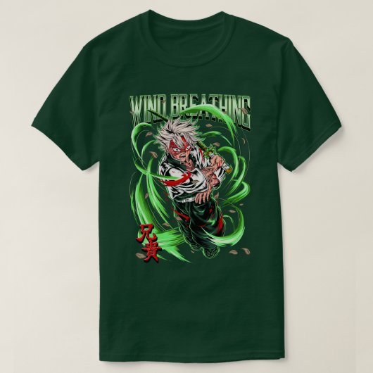 Demon Slayer Wind Pillar T-shirt (Design voorkant)