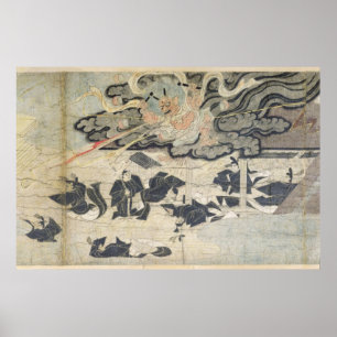 Demon Thunder, Tenjin Shrine, Kamakura Period Poster