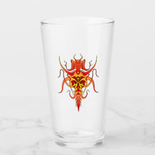 Demon Tribale Tatoeage Ontwerp Glas