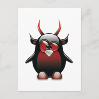 Demon Tux (Linux Tux) Briefkaart