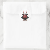 Demon Tux (Linux Tux) Ronde Sticker (Tas)