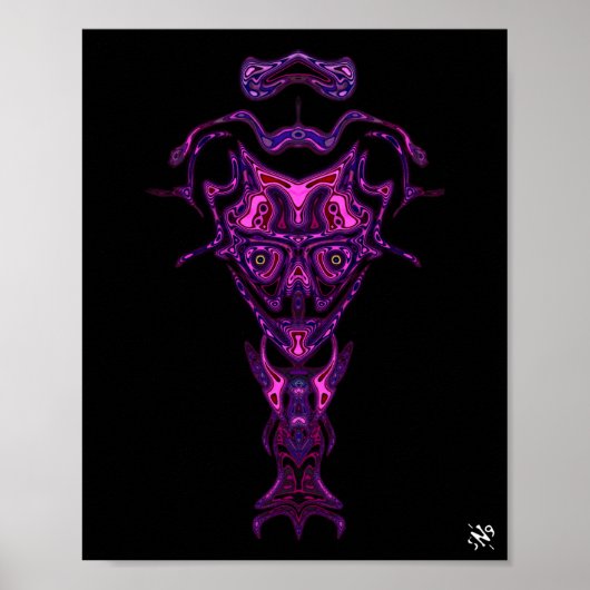 Demon van de onderwereld's buste v1.2 poster (Voorkant)