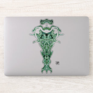 Demon van de onderwereld's buste v2 sticker