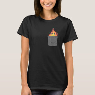 Demon vuur in zak vlam hete brandende kunst Hallow T-shirt