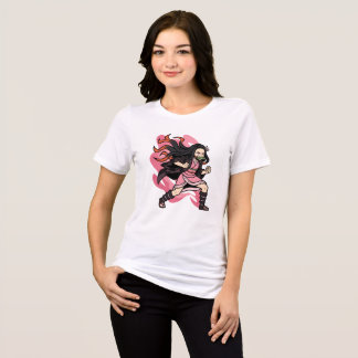 Demon Wakened Nezuko - Gestileerde Anime Actie Kun Tri-Blend Shirt
