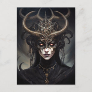 Demon Woman Queen Dark Fantasy Art Briefkaart
