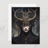 Demon Woman Queen Dark Fantasy Art Briefkaart (Voorkant / Achterkant)