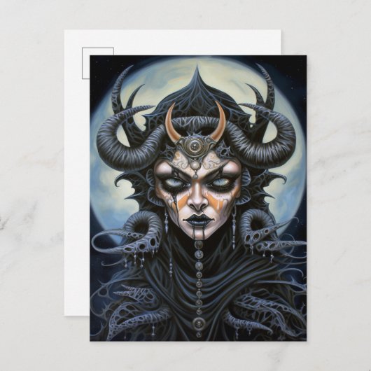 Demon Woman Queen Dark Fantasy Art Briefkaart (Voorkant / Achterkant)