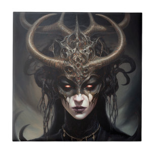 Demon Woman Queen Dark Fantasy Art Tegeltje